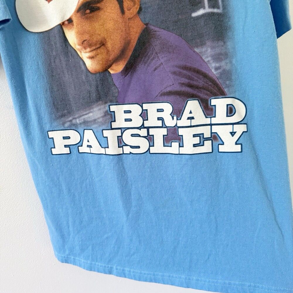 Vintage Y2K Brad Paisley Time Well Wasted Crewneck Tee Shirt Top Size S Small - Picture 13 of 16